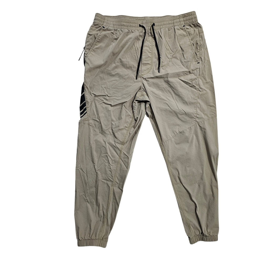 American Eagle Flex Mens Large Tan Jogger Pants Khaki Active Tapered 24/7 Jogger